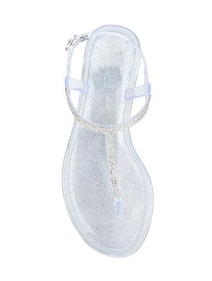 white t-strap sandals - 15502437 - Standard Image - 4