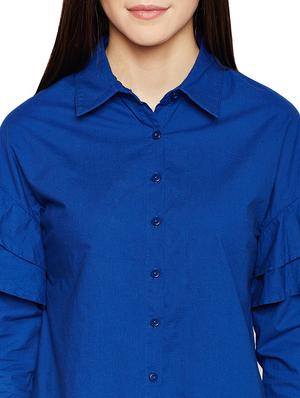 ruffle detail sleeved shirt - 15502699 - Standard Image - 4