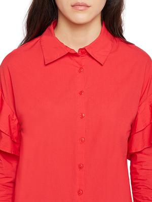ruffle detail sleeved shirt - 15502700 - Standard Image - 4