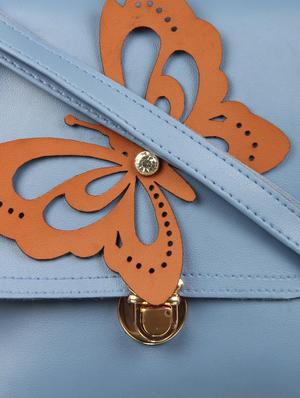 blue leatherette (pu) regular sling bag - 15503438 - Standard Image - 4