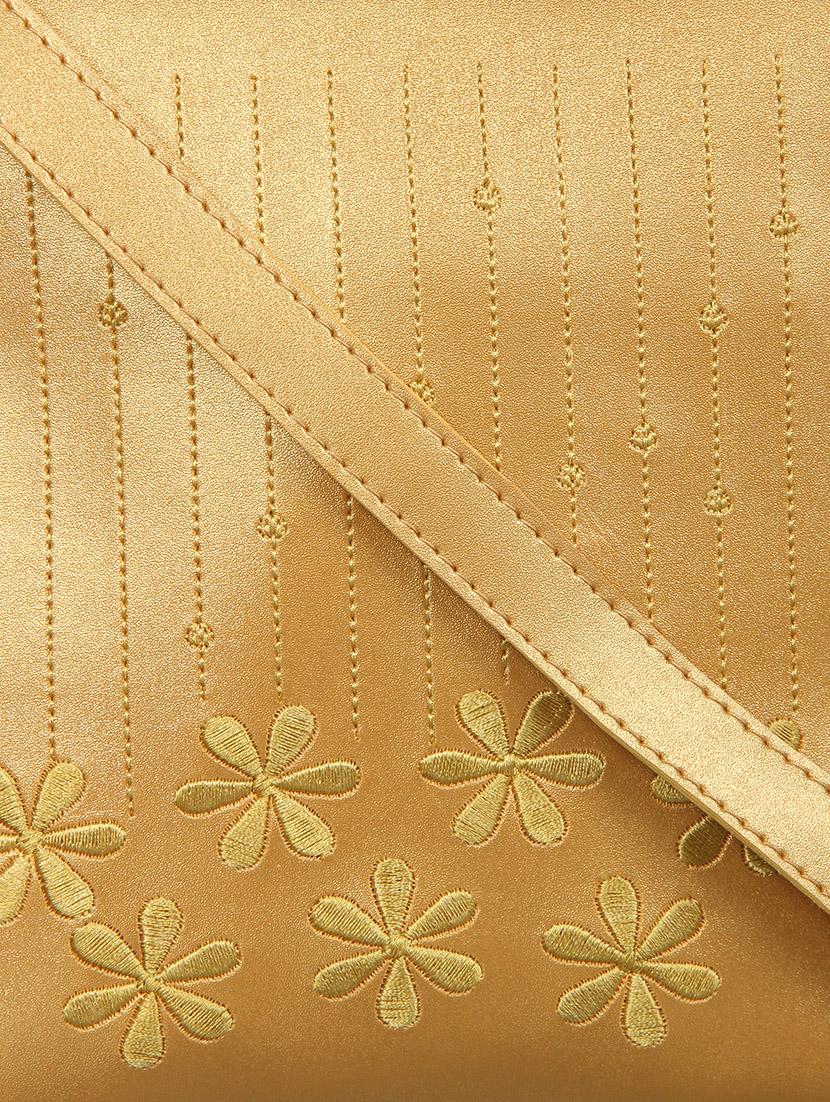 gold leatherette (pu) regular sling bag - 15503439 - Zoom Image - 4