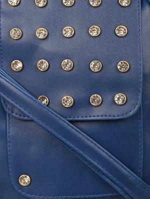 blue leatherette (pu) regular sling bag - 15503443 - Standard Image - 4