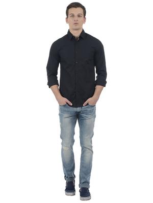 black cotton blend casual shirt - 15503912 - Standard Image - 4