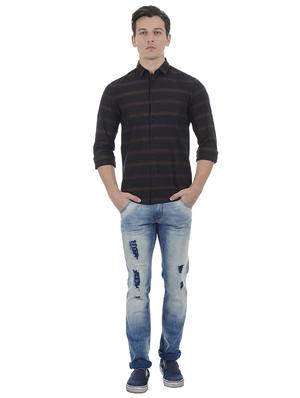 black cotton blend casual shirt - 15503914 - Standard Image - 4