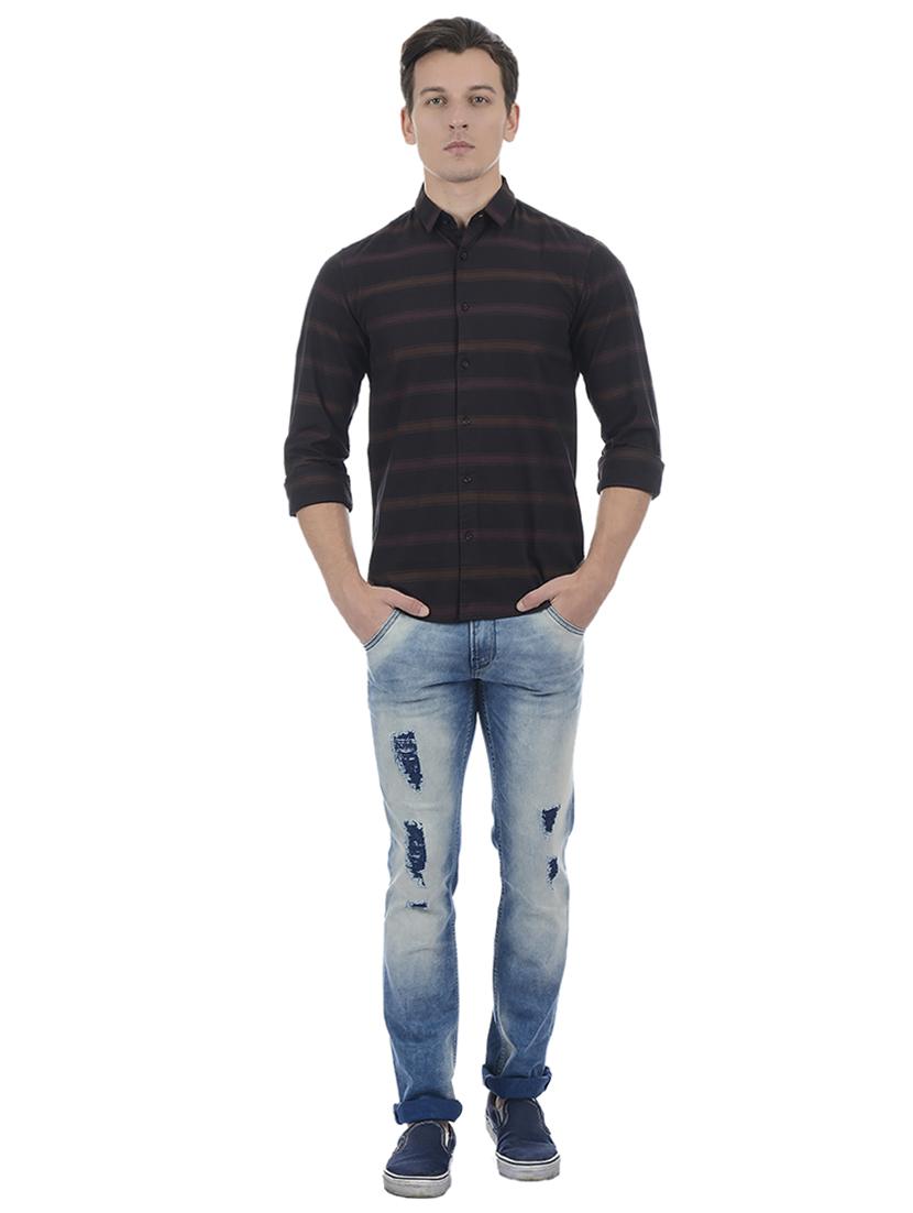 black cotton blend casual shirt - 15503914 - Zoom Image - 4