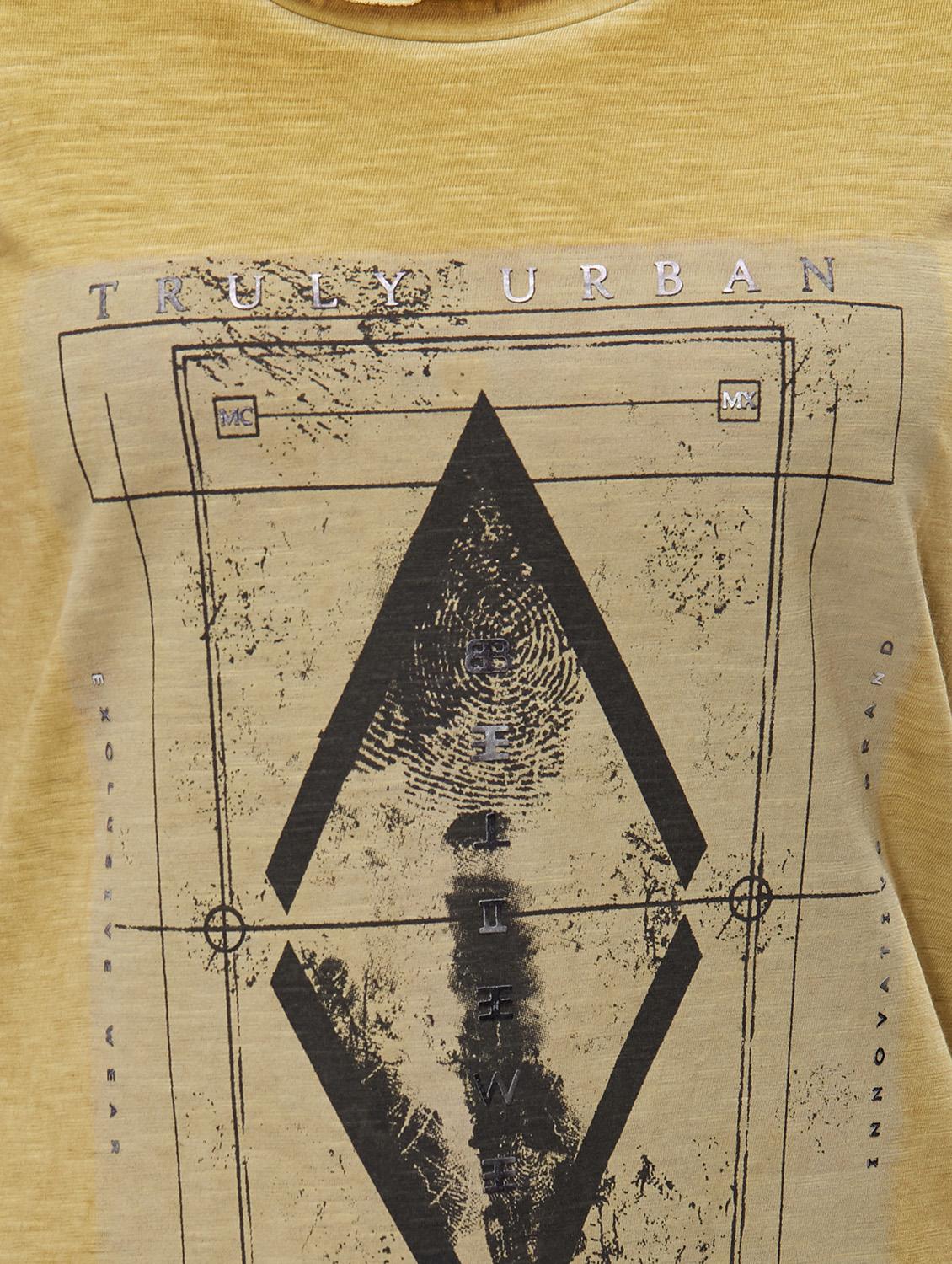 Graphic print raw neck tee - 15503966 - Zoom Image - 4