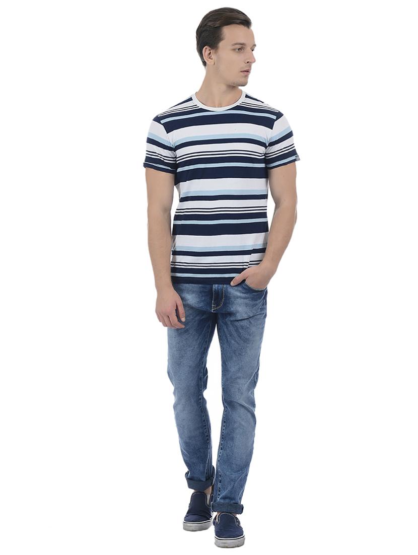 blue cotton blend t-shirt - 15504453 - Zoom Image - 4
