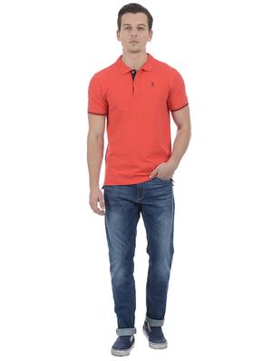 red cotton blend polo t-shirt - 15504471 - Standard Image - 4