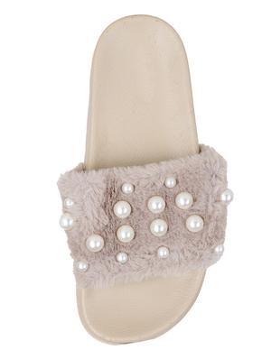 beige slip on slides - 15504884 - Standard Image - 4