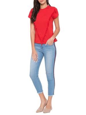 side taped ankle length jeans - 15504893 - Standard Image - 4