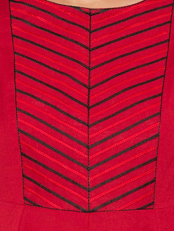Flared embroidered kurta - 15504925 - Zoom Image - 4