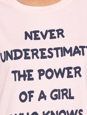 round neck slogan printed tee - 15504984 - Standard Image - 4