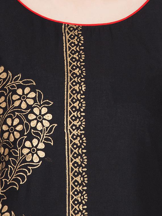 block print straight kurta - 15505235 - Zoom Image - 4