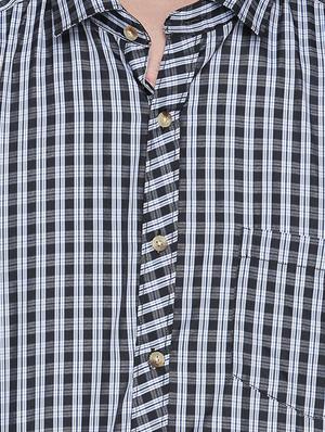 black cotton blend casual shirt - 15505405 - Standard Image - 4