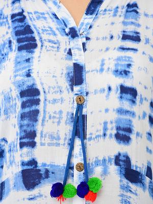 Shibori flared kurta - 15505454 - Standard Image - 4