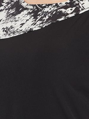 printed paneled asymmetric dress - 15505807 - Standard Image - 4