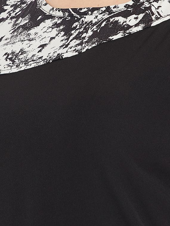 printed paneled asymmetric dress - 15505807 - Zoom Image - 4