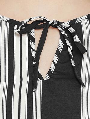 tie-up neck striped high low top - 15505854 - Standard Image - 4
