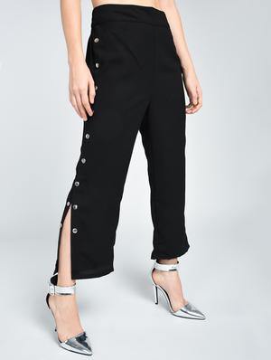 Side slit button detail trouser - 15512094 - Standard Image - 4