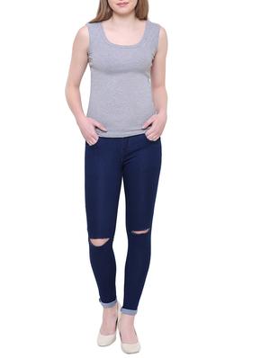 Knee slit skinny jeans - 15513745 - Standard Image - 4