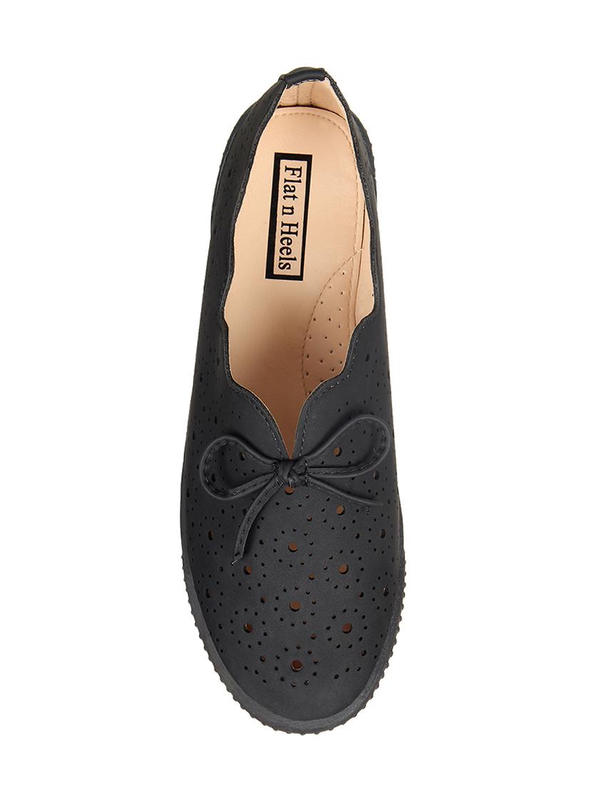 black slip on casual shoes - 15515070 - Zoom Image - 4