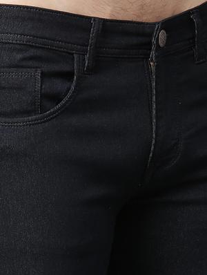 black denim plain jeans - 15515248 - Standard Image - 4