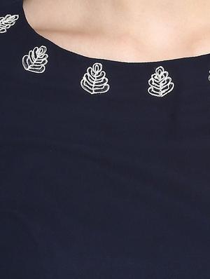 flared sleeved embroidered top - 15515742 - Standard Image - 4