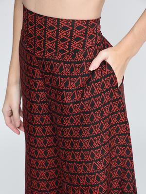 Printed flared palazzo - 15517323 - Standard Image - 4