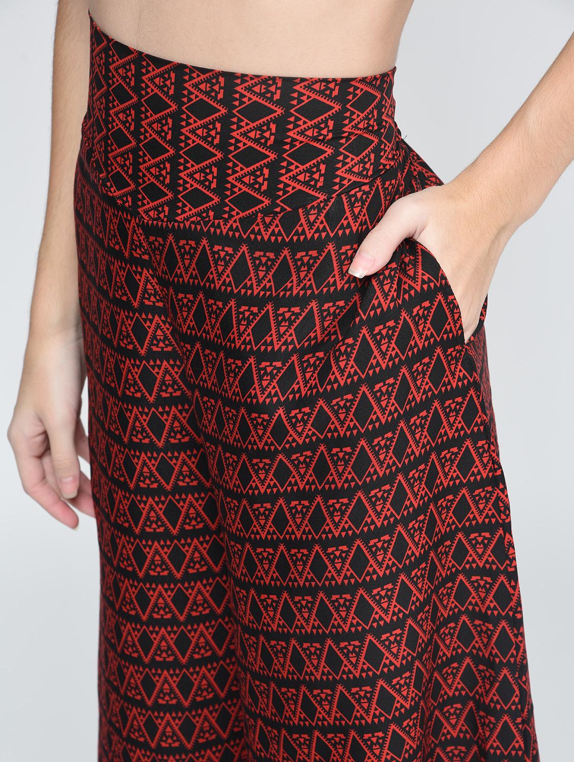 Printed flared palazzo - 15517323 - Zoom Image - 4