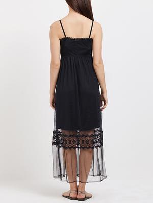 spaghetti straps mesh overlay dress - 15517404 - Standard Image - 4