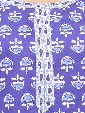 Placket patch printed straight kurta - 15517415 - Standard Image - 4