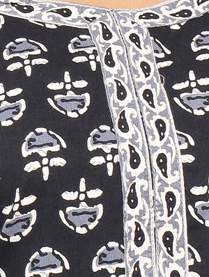 Placket patch printed straight kurta - 15517416 - Standard Image - 4