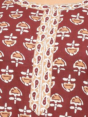 Placket patch printed straight kurta - 15517417 - Standard Image - 4