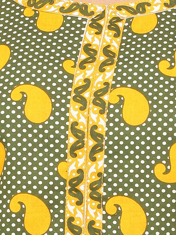 Placket patch printed straight kurta - 15517423 - Zoom Image - 4