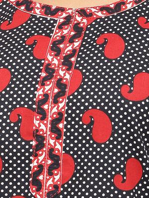 Placket patch printed straight kurta - 15517425 - Standard Image - 4