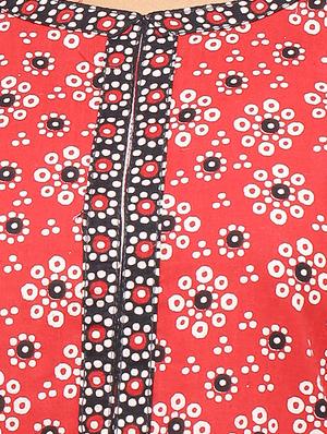 Placket patch printed straight kurta - 15517427 - Standard Image - 4