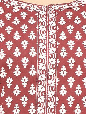 Placket patch printed straight kurta - 15517432 - Standard Image - 4
