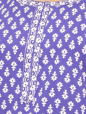 Placket patch printed straight kurta - 15517434 - Standard Image - 4