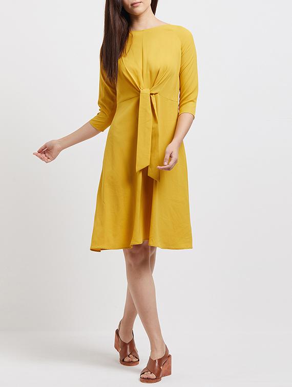 front tie knot a-line dress - 15517644 - Zoom Image - 4