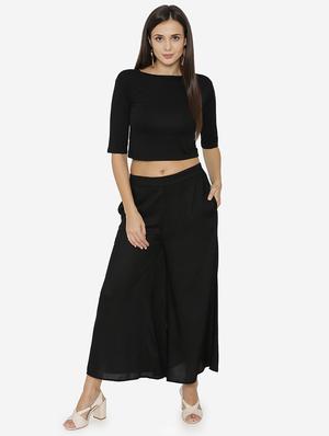 solid flared palazzo - 15518025 - Standard Image - 4