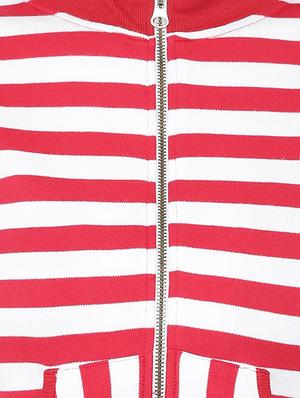 zip-up front striped sweatshirt - 15518027 - Standard Image - 4