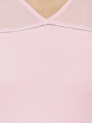 sheer yoke paneled a-line dress - 15518035 - Standard Image - 4