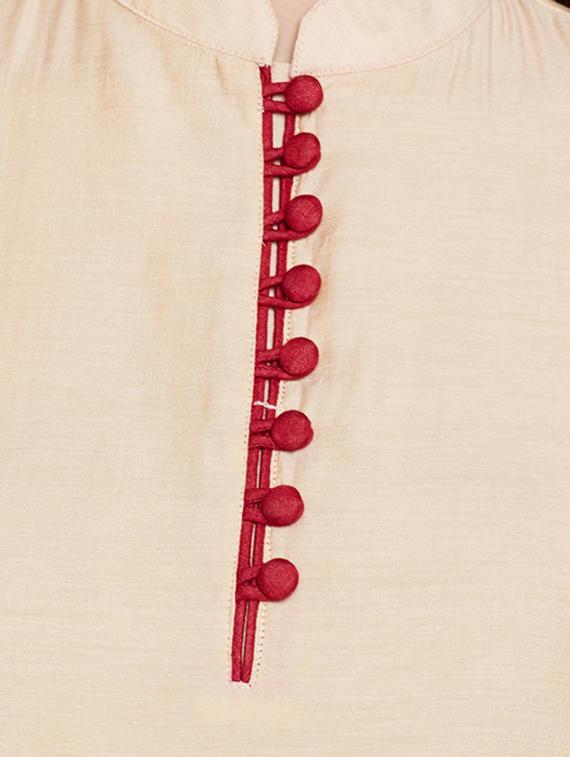 Egg - nog placket detaling kurta - 15518272 - Zoom Image - 4