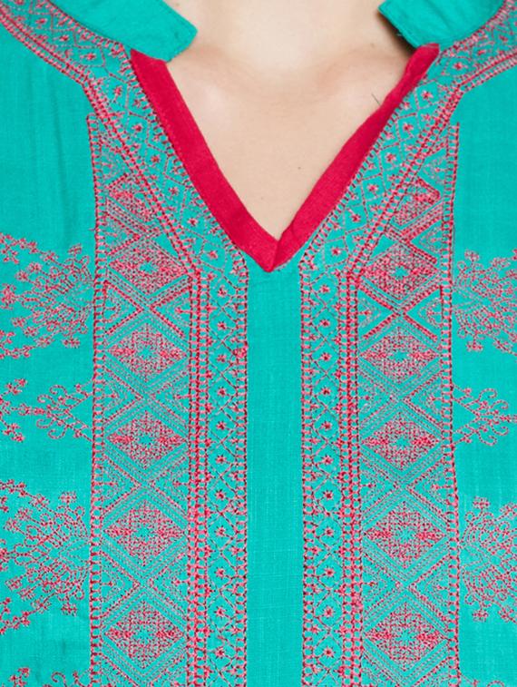 Asymmetric embroidered kurta - 15518278 - Zoom Image - 4