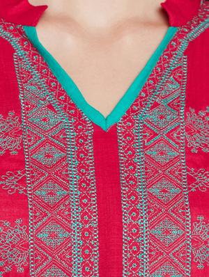 Asymmetric embroidered kurta - 15518281 - Standard Image - 4