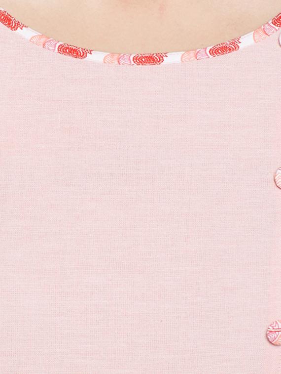 Ivory slit a-line kurta - 15518287 - Zoom Image - 4