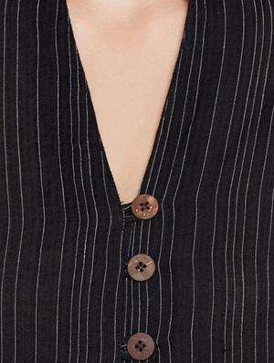 Button fake placket straight kurta - 15518292 - Standard Image - 4