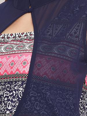 layered front printed maxi dress - 15518342 - Standard Image - 4