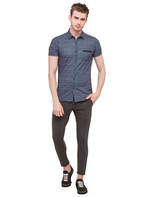 blue cotton casual shirt - 15518947 - Standard Image - 4
