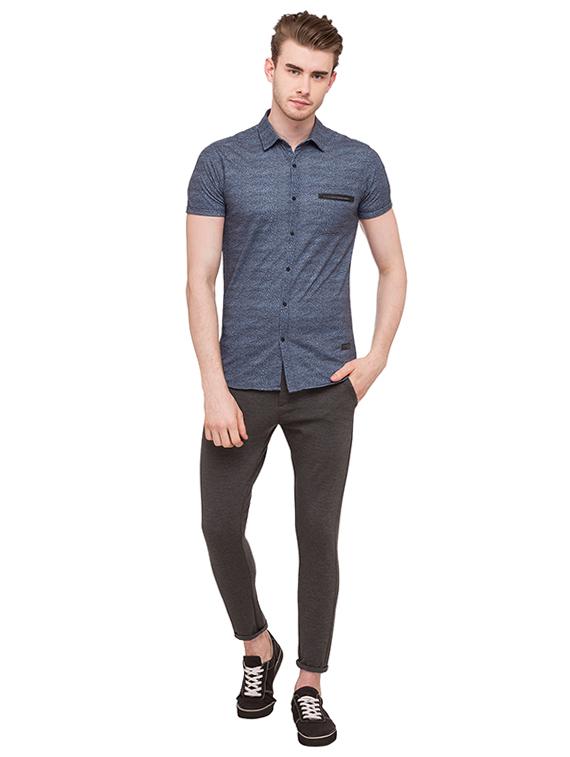 blue cotton casual shirt - 15518947 - Zoom Image - 4
